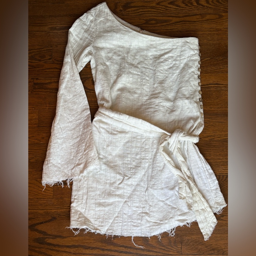 Free People white one shoulder dress